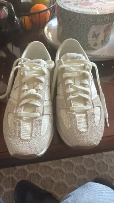 Zapatillas New Balance blancas de gamuza - miniatura 1