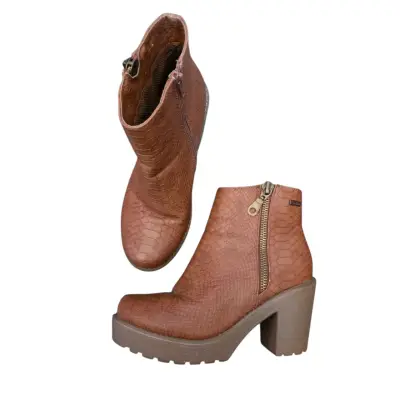 Botines de cuero marrón - miniatura 1