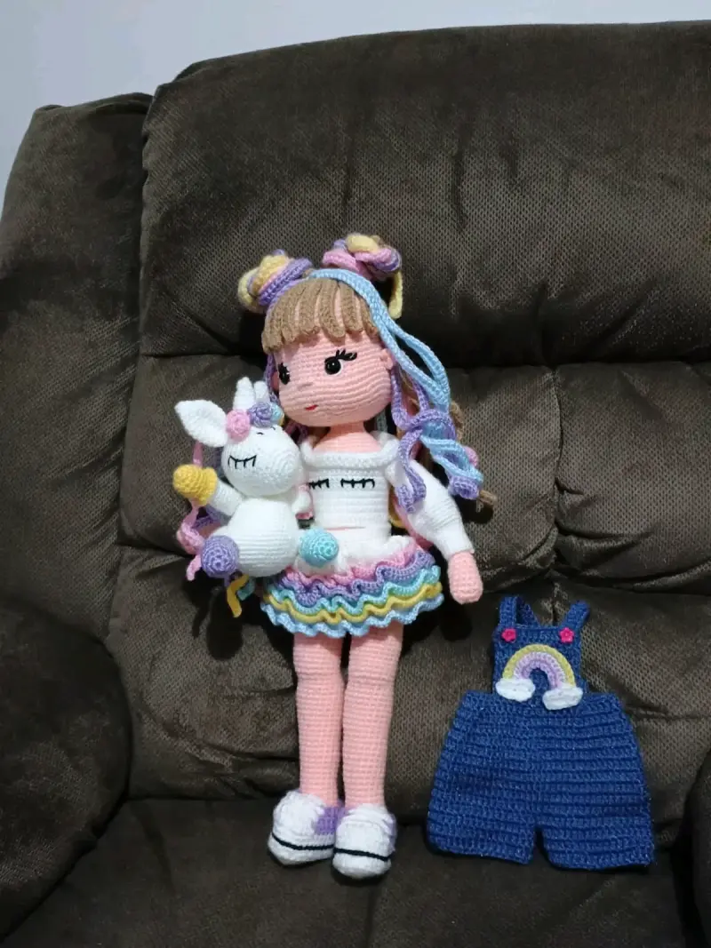 Muñecos amigurumi de vaqueros tejidos a mano - 5
