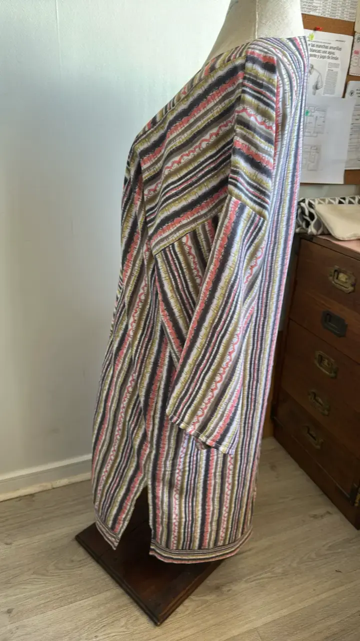 Kimono de rayas multicolor para mujer - 2