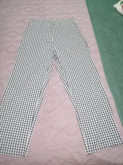 Pantalones a cuadros blanco y negro - miniatura 1