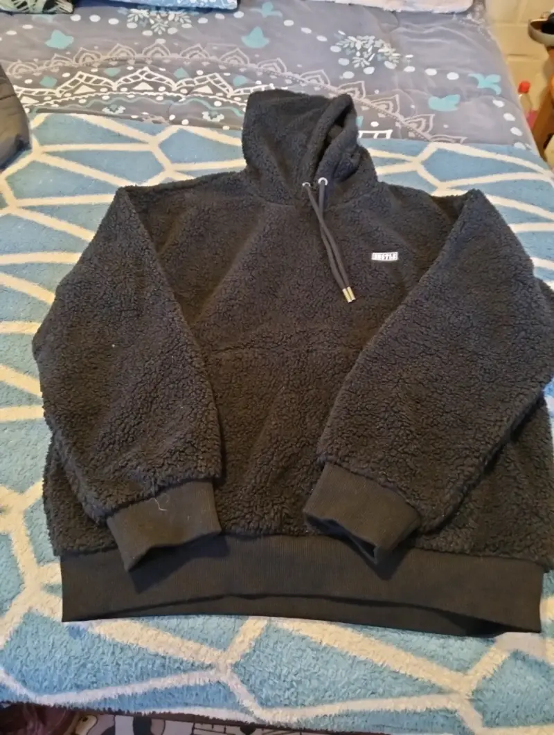 Chaqueta de abrigo negra con cierre - 3