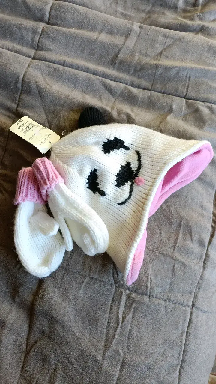 Gorro infantil panda con guantes - 2