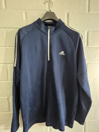 Polerón deportivo azul Adidas con cierre - miniatura 1