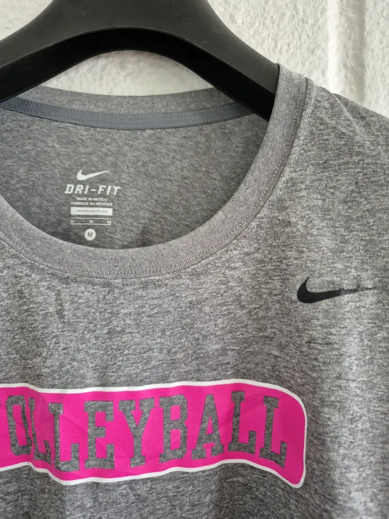 Polera deportiva Nike Dri-Fit gris para voleibol - 2