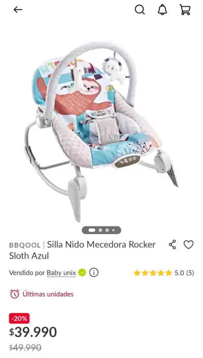 Silla mecedora para bebés - miniatura 2