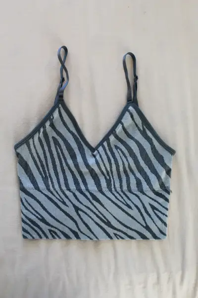 Top de tirantes con estampado animal print - miniatura 1