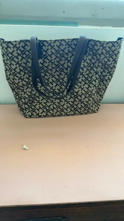 Bolso tote de tela con diseño geométrico - miniatura 2