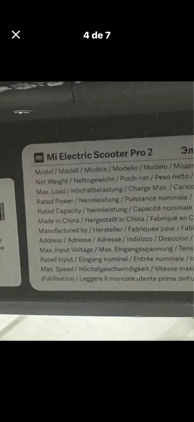 Scooter Eléctrico Mi Pro 2 Xiaomi - miniatura 6