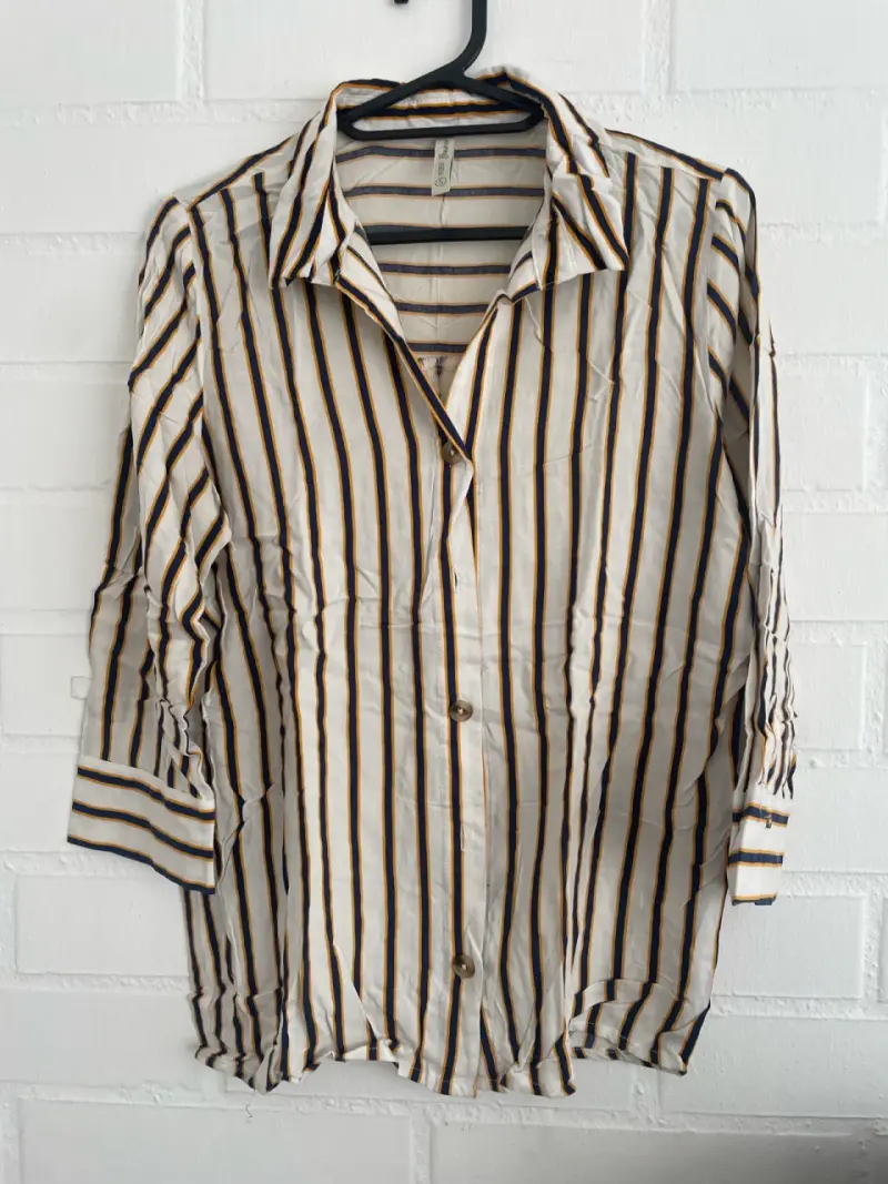 Camisa a rayas multicolor para mujer - 3