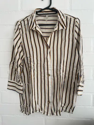 Camisa a rayas multicolor para mujer - miniatura 3