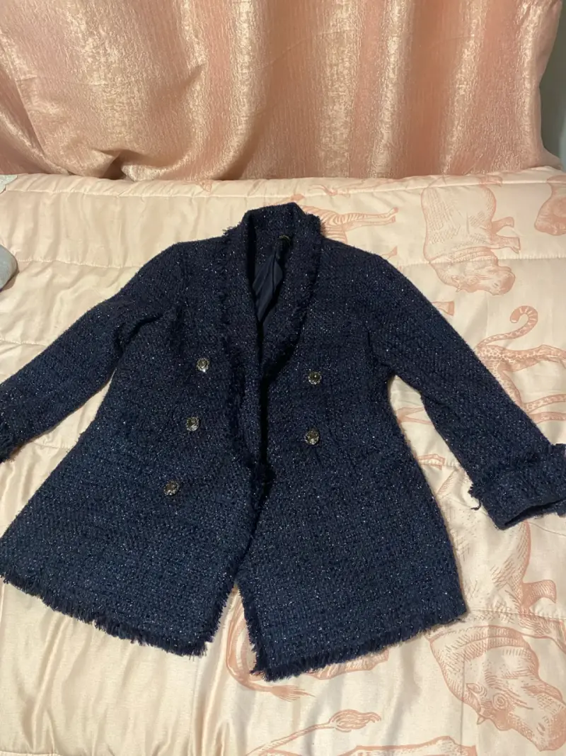 Blazer azul marino de lana - 4