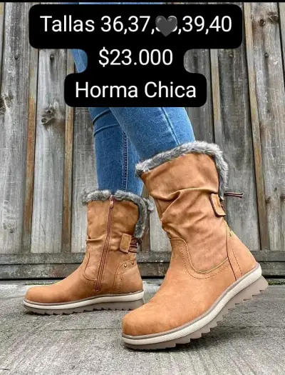 Botas de invierno con forro de piel sintética - miniatura 1