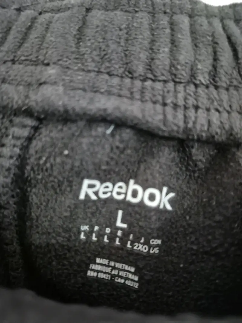 Pantalones deportivos Reebok negros unisex - 2