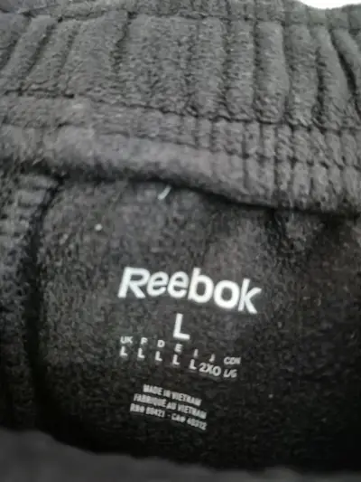 Pantalones deportivos Reebok negros unisex - miniatura 2