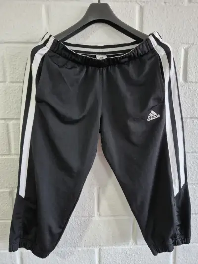 Pantalones deportivos Adidas negros con franjas - miniatura 1