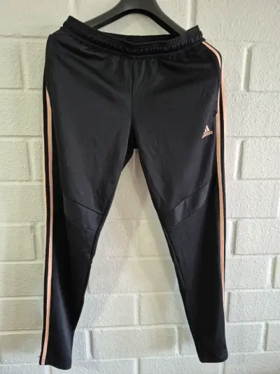 Pantalones deportivos Adidas negros con franjas - miniatura 1