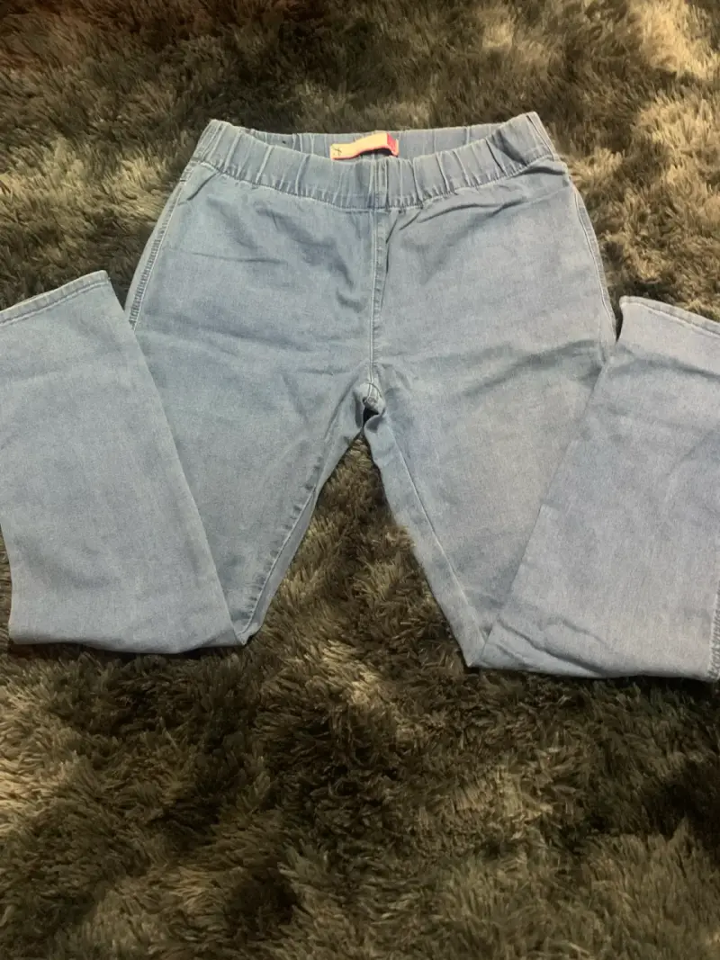 Pantalones de mezclilla azul elásticos