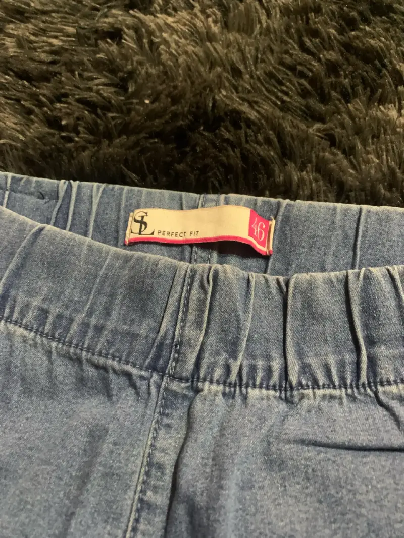 Pantalones de mezclilla azul elásticos - 3