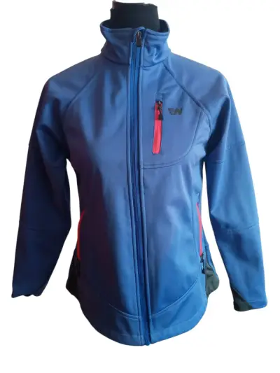 Chaqueta softshell azul con cierre rojo - miniatura 1
