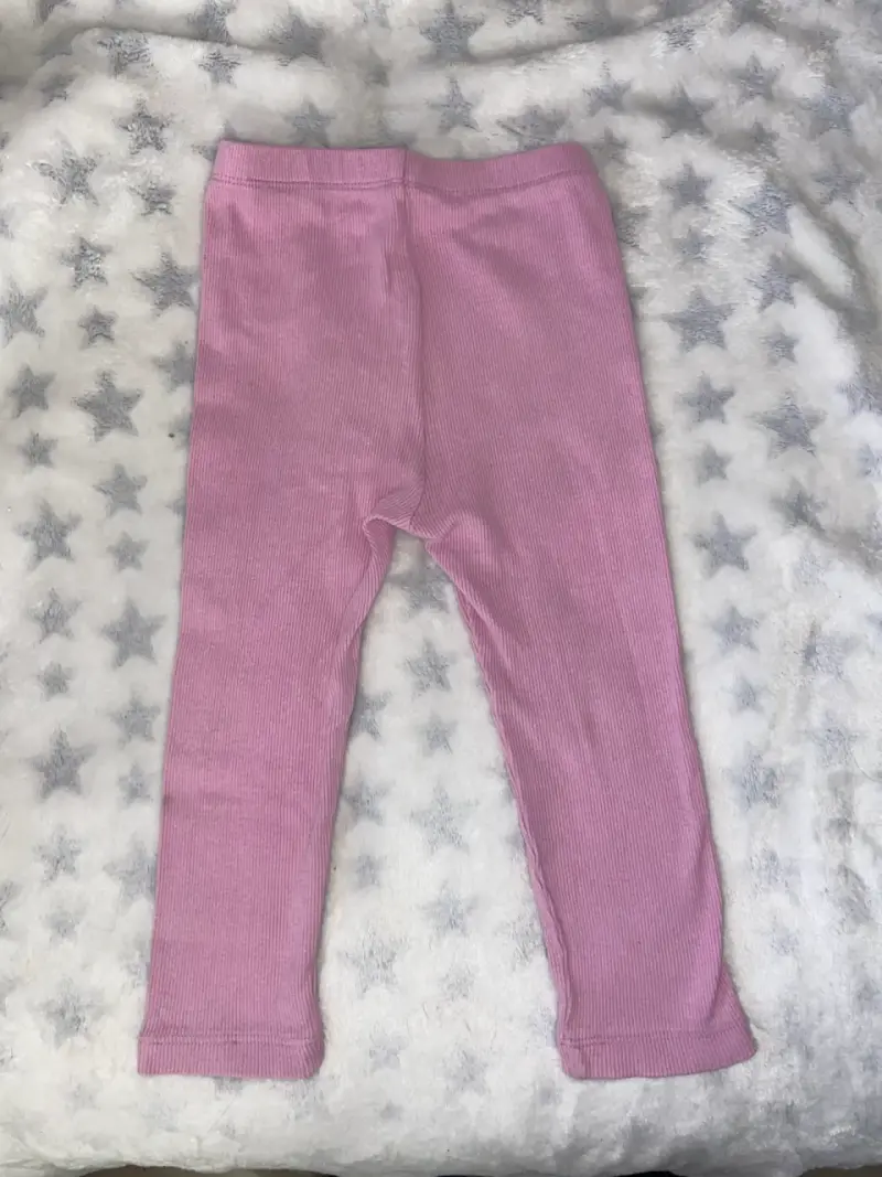 Pantalones legging de bebé rosados - 2