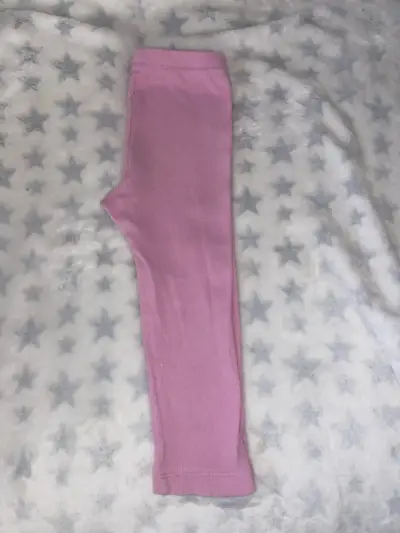 Pantalones legging de bebé rosados - miniatura 3