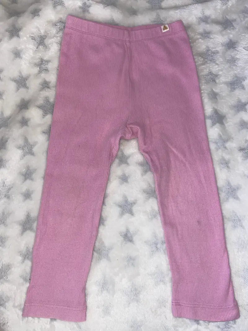 Pantalones legging de bebé rosados - 4