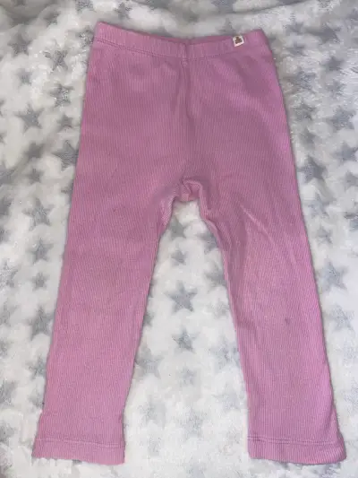 Pantalones legging de bebé rosados - miniatura 4