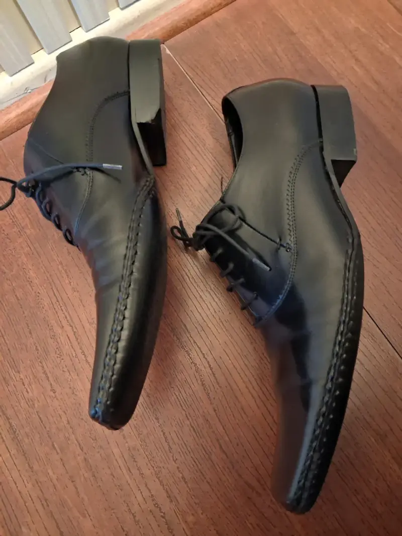 Zapatos formales de cuero negro para hombre - 4