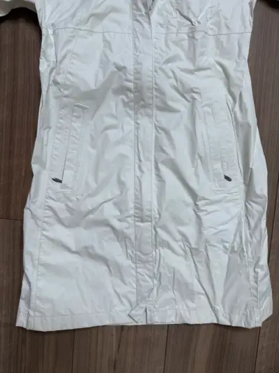 Abrigo Mujer impermeable blanco con capucha - miniatura 4