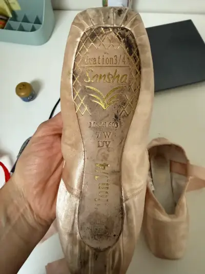 Zapatillas de ballet Punta Sansha color rosa - miniatura 3