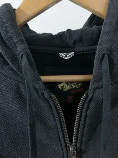 Polerón Vans negro con capucha y cierre - miniatura 2