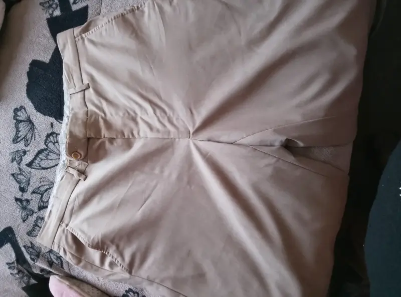 Pantalones beige de vestir para hombre - 2