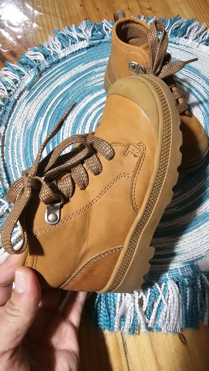 Botines de cuero marrón para niña talla 26 - 2