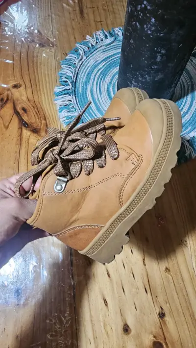 Botines de cuero marrón para niña talla 26 - miniatura 4