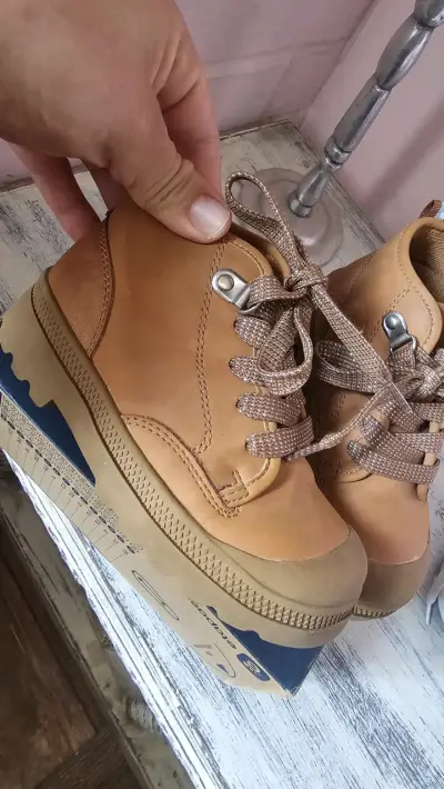 Botines de cuero marrón para niña talla 26 - miniatura 5