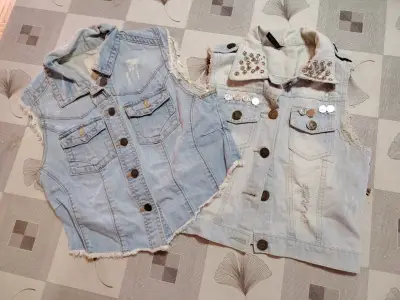 Todo junto Chaquetas con mangas de cuero y jeans - miniatura 5