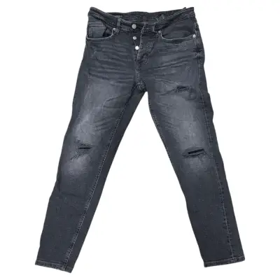 Jeans negros desgastados para hombre - miniatura 1