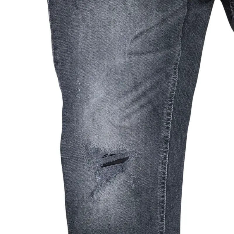 Jeans negros desgastados para hombre - 2