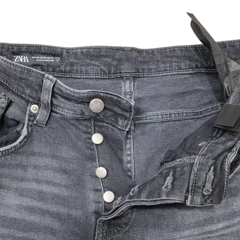 Jeans negros desgastados para hombre - 3