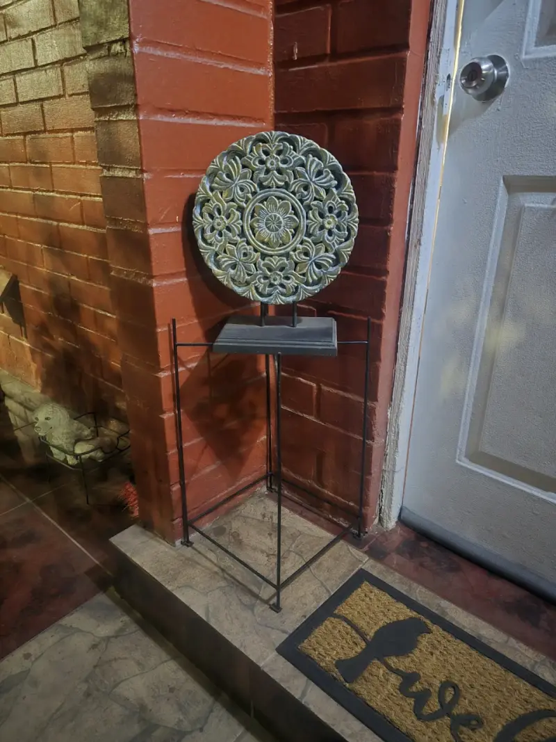 Porta maceteros de metal para jardín - 2