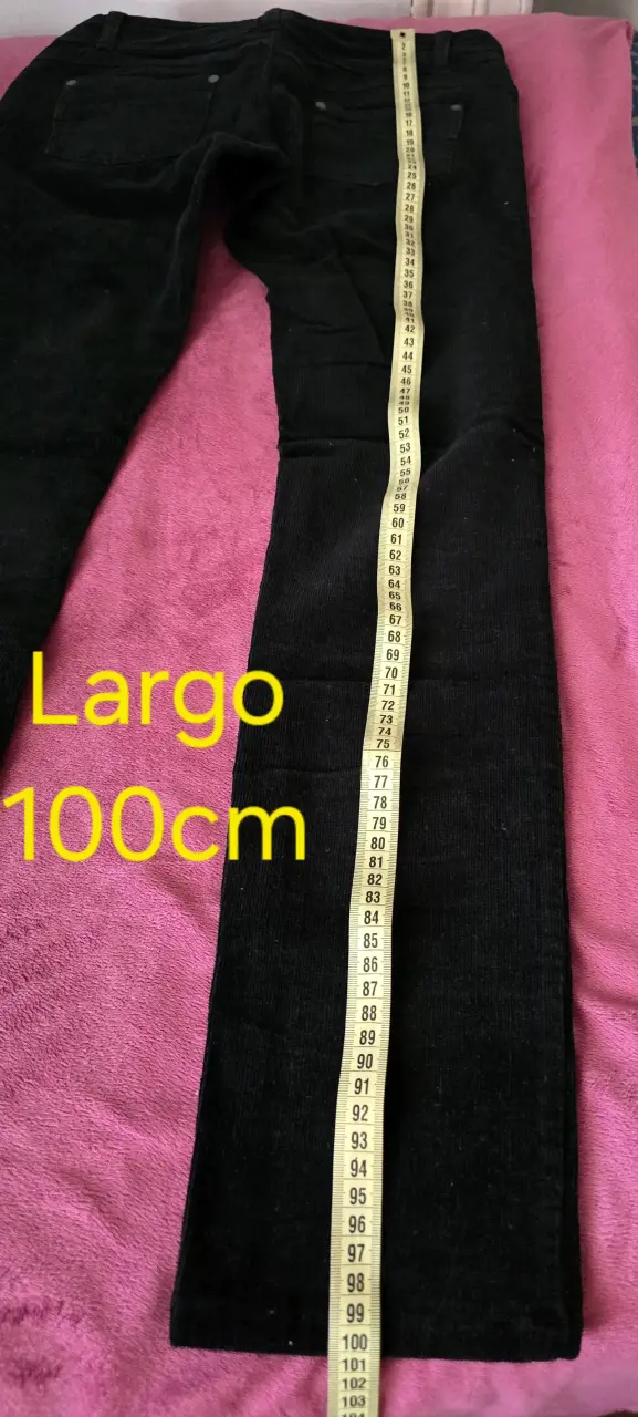 Pantalones de cotelé negros para mujer - 4