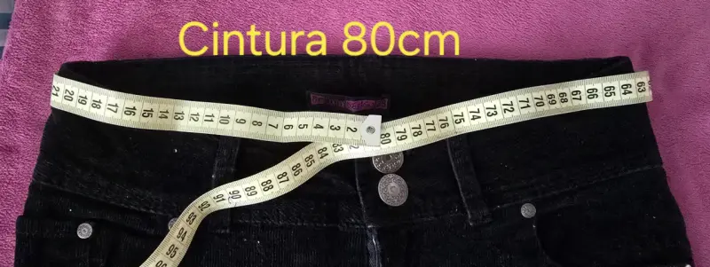 Pantalones de cotelé negros para mujer - 5