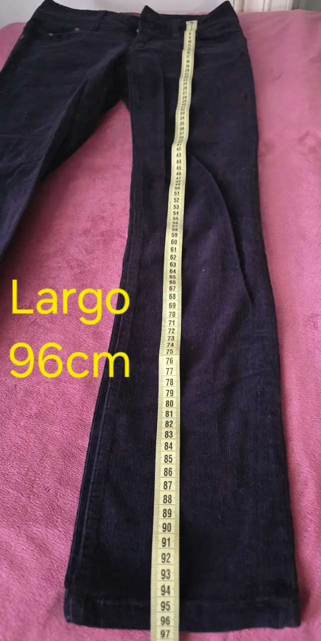 Pantalones de cotelé morados para mujer - 3