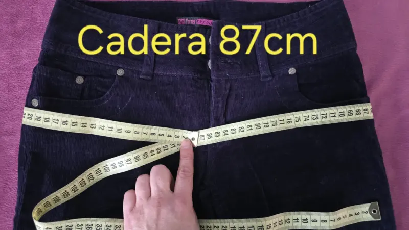 Pantalones de cotelé morados para mujer - 4