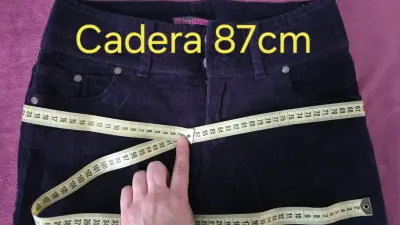 Pantalones de cotelé morados para mujer - miniatura 4