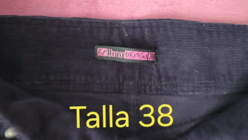 Pantalones de cotelé morados para mujer - 5