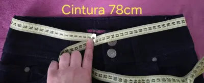 Pantalones de cotelé morados para mujer - miniatura 6