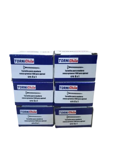 Pack 6 Cajas Tornillos para Madera 6x1" Tornichile - miniatura 1