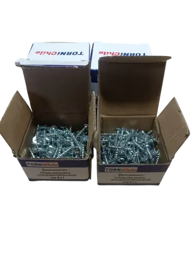 Pack 6 Cajas Tornillos para Madera 6x1" Tornichile - miniatura 2